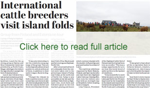 International cattle breeders visit island folds